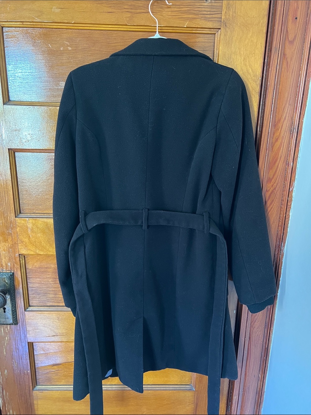 H&M Black Women's Belted Coat - Picture 4 of 4